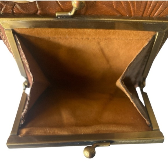 Patricia Nash Vintage Bi-Fold Wallet with Coin Pouch Brown W 5” x H 4.5” - Picture 10 of 16